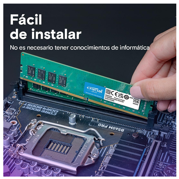 22 Crucial Memoria RAM DDR4 8GB 3200Mhz PC4-25600 CL22 DIMM
