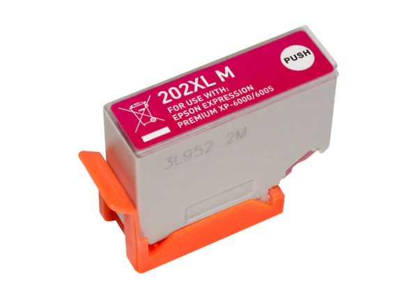 3 Epson 202XL Magenta Cartucho de Tinta Generico - Reemplaza C13T02H34010/C13T02F34010