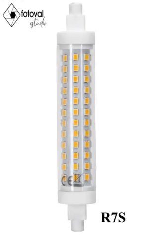 Bombillas LED R7S 12W 118MM Luz cálida