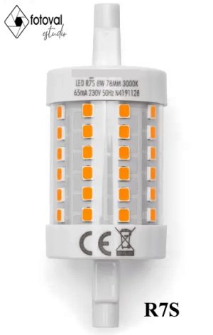 Bombillas LED R7S 7W Luz cálida