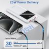 Vention Bateria Powerbank 10000mAh 22.5W USB (C+A+A) con Pantalla LED - Color Negro