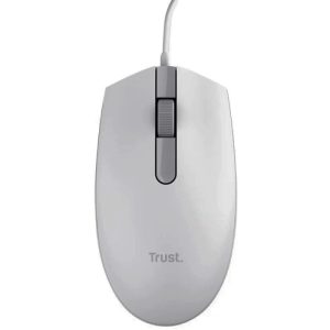 555555555555 Trust TM101 Eco Raton USB 1200dpi - Fabricado con 50% de Plasticos Reciclados - 3 Botones - Uso Ambidiestro - Cable de 1.60m - Color Blanco