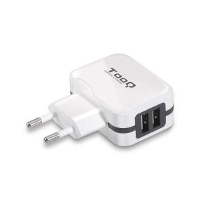 Tooq Cargador de Pared 2x USB 2.0 - Tecnologia AI - Color Blanco