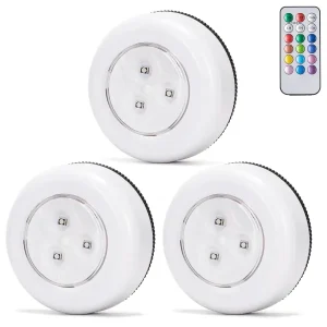 Luz nocturna 6500K RGB con mando a distancia 3uds 3*AAA