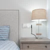 Adaptador alemán de 3 vías con interruptor, 16 A, blanco
