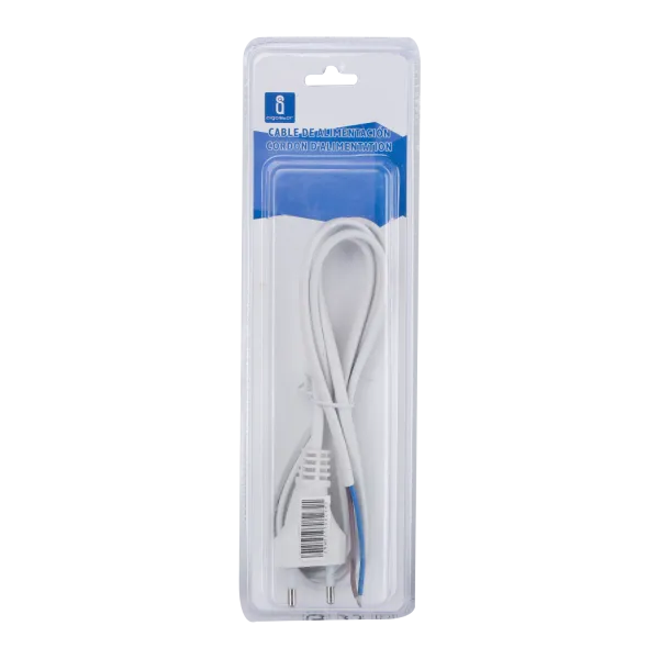 Cable de alimentación 2 x 0,75 mm², 1,5 m, blanco
