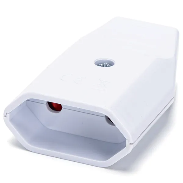 Enchufe alemán hembra para cablear, 10 A, blanco