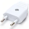 Enchufe alemán macho para cablear, 10 A, blanco