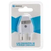 Enchufe alemán macho para cablear, 10 A, blanco