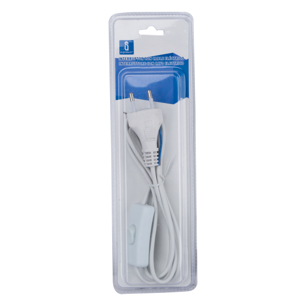 Interruptor con cable 2 x 0,75 mm², 1,5 m, blanco
