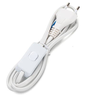 Interruptor con cable 2 x 0,75 mm², 1,5 m, blanco