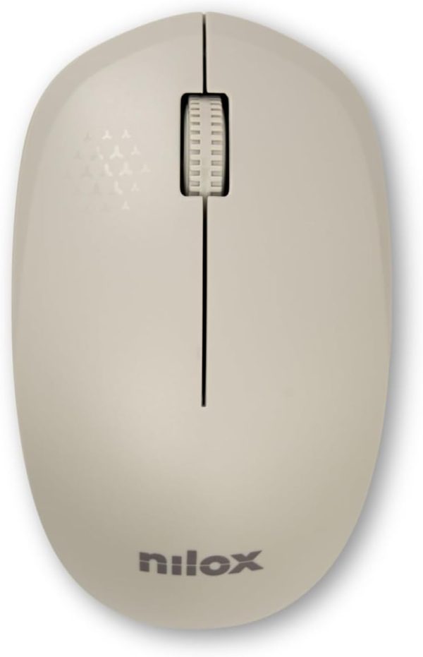 Nilox Ratón Wireless, 1000 DPI, 3 botones,blanco