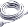 Cable alargador alemán, 3G, 1,5 mm², 5 m, blanco