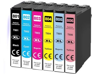 t803 6 und Epson T0801XL JUEGO 6 UND.