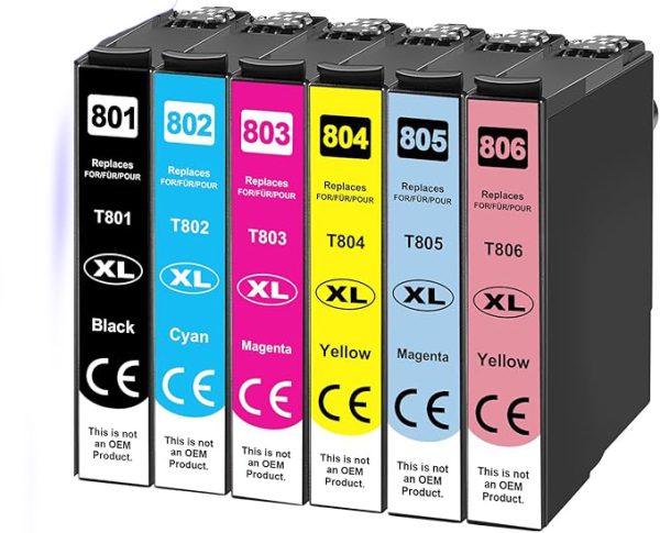 t803 6 und Epson T0801XL JUEGO 6 UND.