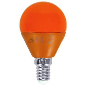Bombilla LED G45-E14-4W-Luz naranja