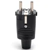 Enchufe alemán macho para cablear, 16 A, negro156