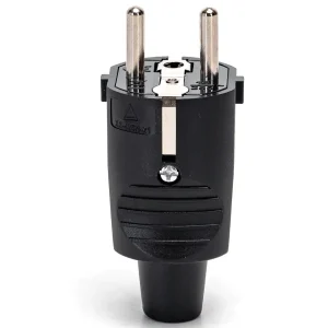 Enchufe alemán macho para cablear, 16 A, negro156