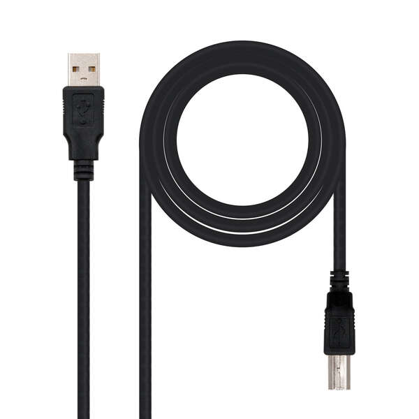 Cable de Impresora USB-A 2.0 Macho a USB-B Macho 1m Cable USB 2.0 Impresora - Tipo A Macho a Tipo B Macho - 1.0m - Color Negro
