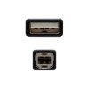 Cable de Impresora USB-A 2.0 Macho a USB-B Macho 1m1 Cable USB 2.0 Impresora - Tipo A Macho a Tipo B Macho - 1.0m - Color Negro