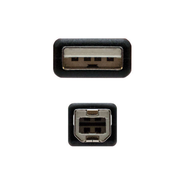 Cable de Impresora USB-A 2.0 Macho a USB-B Macho 1m1 Cable USB 2.0 Impresora - Tipo A Macho a Tipo B Macho - 1.0m - Color Negro