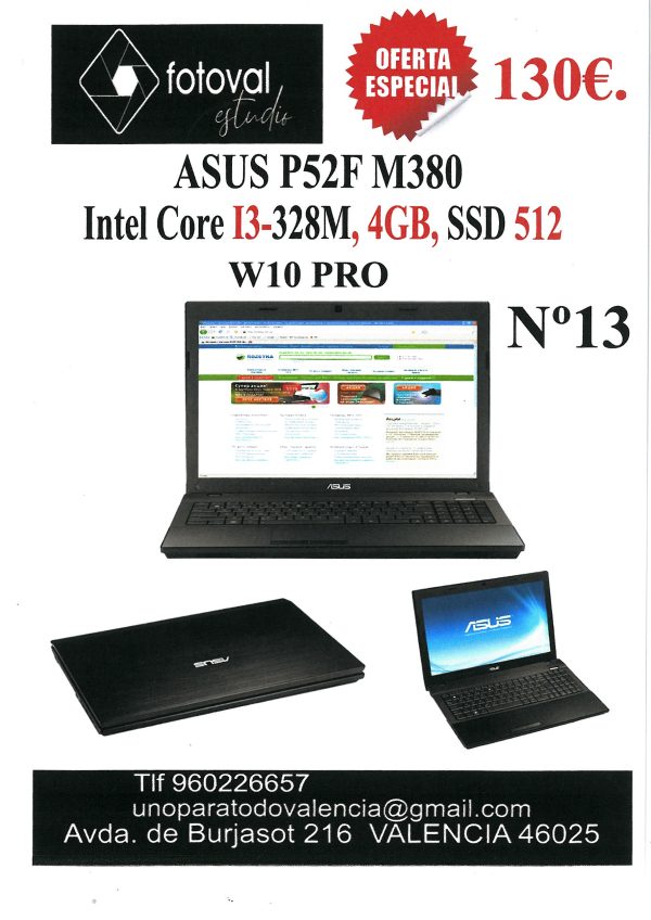 Portatil i3 ASUS M380