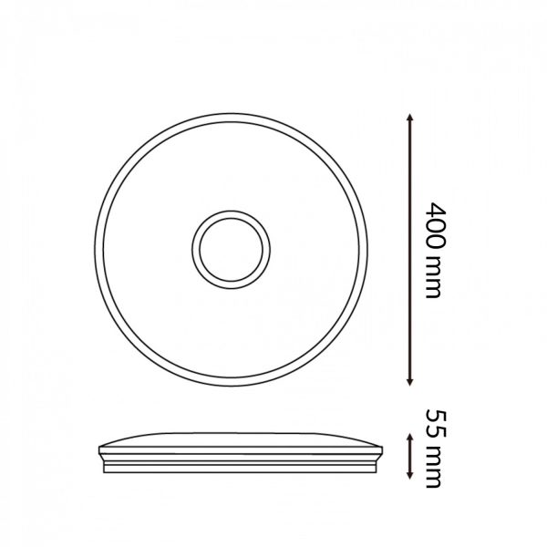 Plafon Led Cct Circular Turin 40W